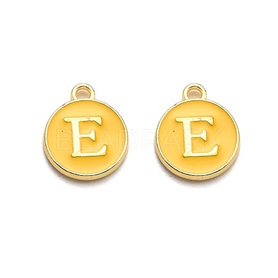 Golden Plated Alloy Enamel Charms LS-ENAM-Q437-13E-1