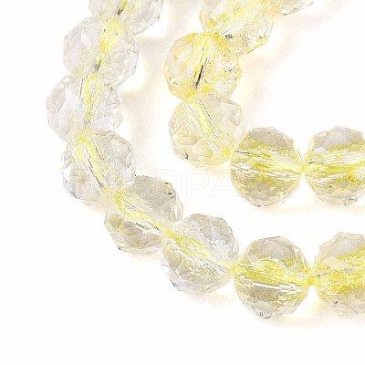 Crackle Transparent Glass Beads Strands X1-GLAA-N063-8mm-08-1