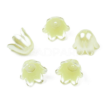 Spray Paint ABS Plastic Imitation Pearl Beads MACR-N013-001E-1