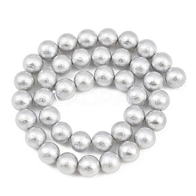 Wrinkle Textured Shell Pearl Beads Strands BSHE-E016-10mm-08-1