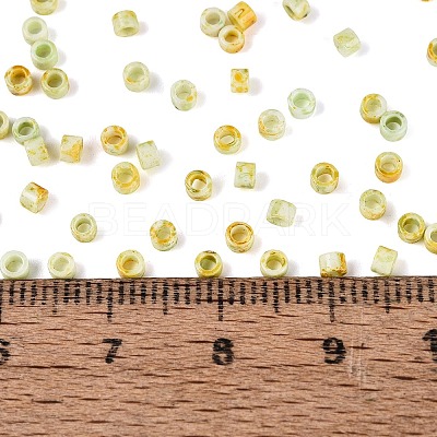Opaque Picasso Cylinder Glass Beads SEED-Q039-06A-23-1
