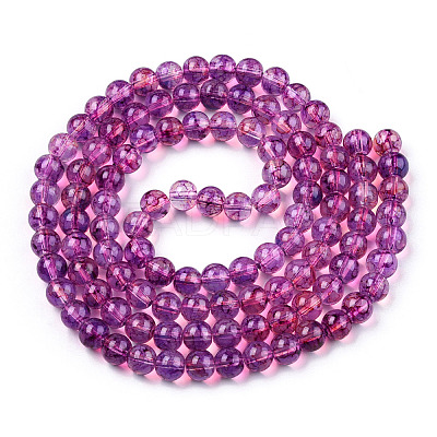 Baking Paint Glass Beads Strands DGLA-Q023-8mm-DB41-01-1