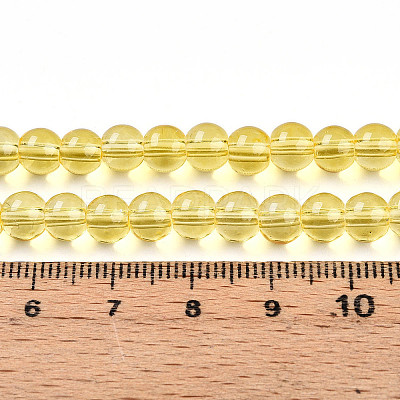 Baking Paint Transparent Glass Beads Strands DGLA-N006-6mm-04-1