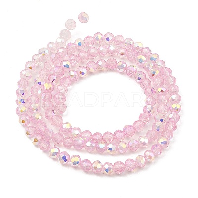 Baking Paint Transparent Glass Beads Strands DGLA-A034-J4mm-B06-1