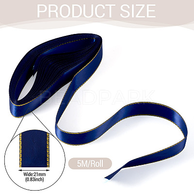 5M Polyester Gold Edged Satin Ribbon OCOR-TADJ0001-05D-1