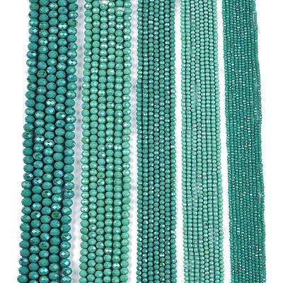 Electroplate Opaque Solid Color Glass Beads Strands EGLA-A044-P4mm-L31-1