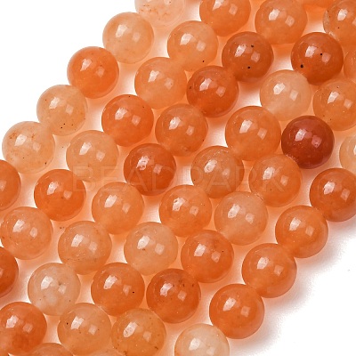 Natural Red Aventurine Beads Strands X-GSR023-1