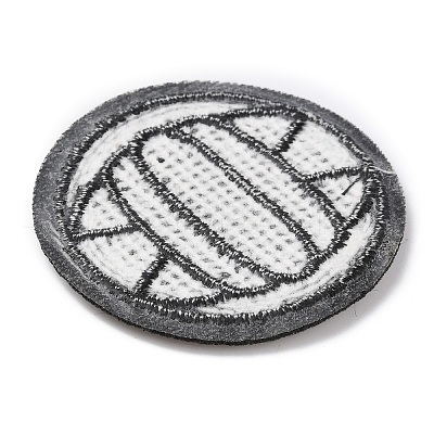 Sports Ball Theme Computerized Towel Fabric Embroidery Iron on Cloth Patches PATC-WH0007-23E-1