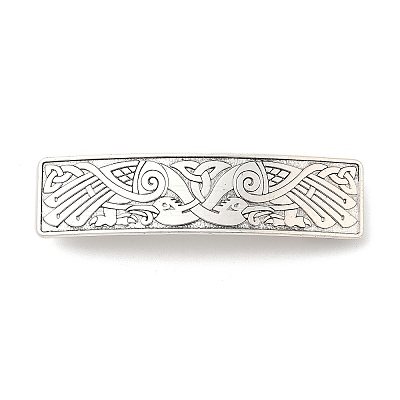 Viking Knot Alloy Retro Hair Barrettes AJEW-K048-06AS-1