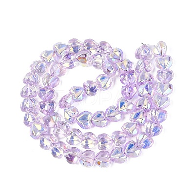 Electroplate Transparent Glass Beads Strands EGLA-N056-01A-06-1