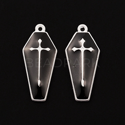 Spray Painted Alloy Pendants X-PALLOY-K003-12B-1