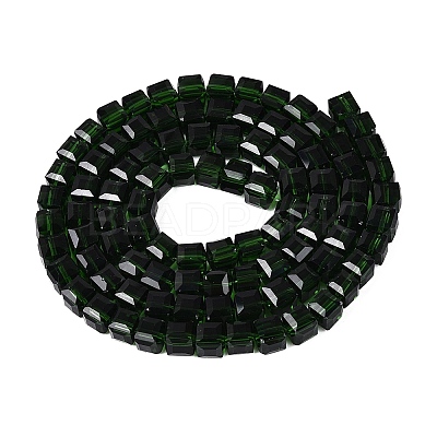 Transparent Glass Beads Strands GLAA-R041-8x8mm-A17-1