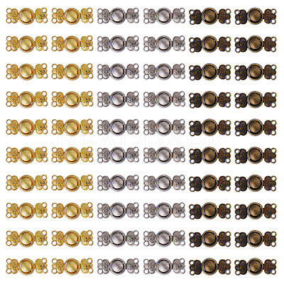 60Pcs 3 Colors Alloy Snap Lock Clasps FIND-GL0002-01-1