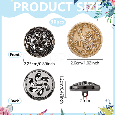 Alloy Shank Buttons FIND-WH0199-427B-1