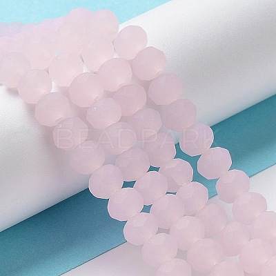 Imitation Jade Solid Color Glass Beads Strands X-EGLA-A034-J6mm-MD02-1