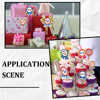 Round Award Paper Self-Adhesive Stickers DIY-WH20001-59-1