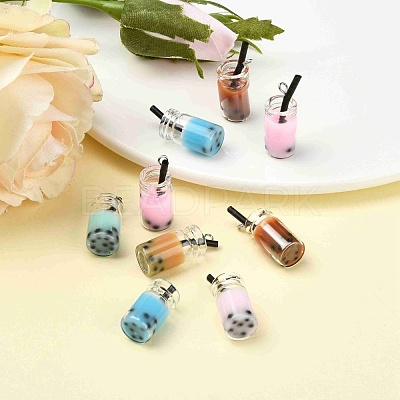 Glass Bottle Pendants CRES-N017-03-M-1
