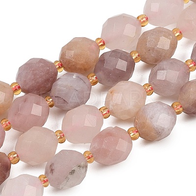 Natural Violet Strawberry Quartz Beads Strands G-N342-149I-05-1