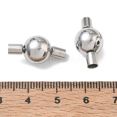 304 Stainless Steel European Clasps with Cord Ends SA-CBABC0F-08P-1