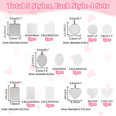 20Sets 5 Styles Alloy Pendants FIND-PH0020-32-1