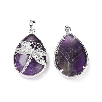 Natural Amethyst Pendants X-G-G900-01P-06-1