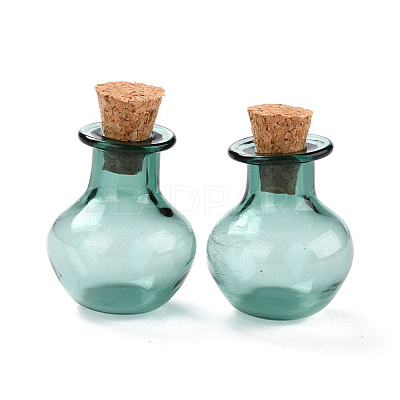 Round Glass Cork Bottles Ornament GLAA-D002-03C-1