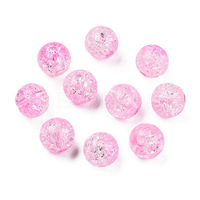 Transparent Crackle Acrylic Beads CACR-N002-18B-1