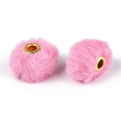 Imitation Rabbit Hair European Beads FIND-WH0126-574A-09-1