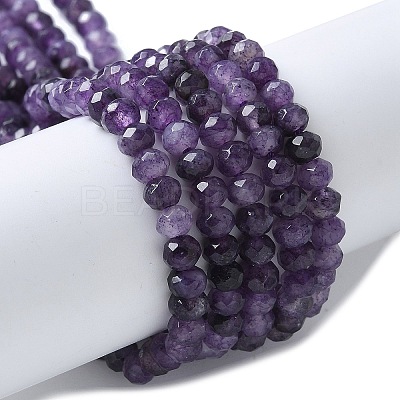 Dyed Natural Malaysia Jade Rondelle Beads Strands G-E316-2x4mm-65-1