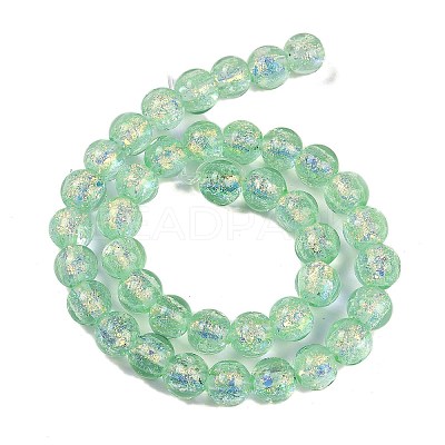 Handmade Foil Lampwork Beads Strands FOIL-K003-06B-06-1
