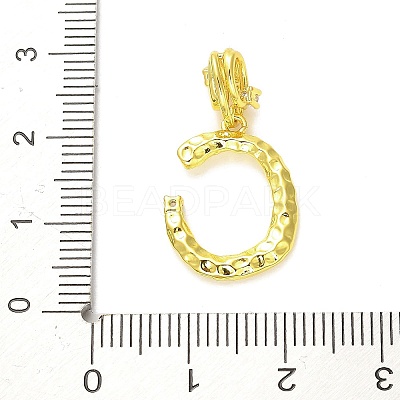 Rack Plating Brass Micro Pave Cubic Zirconia European Dangle Charms KK-L210-015G-C-1