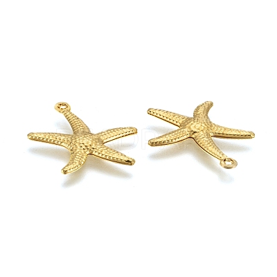 Starfish/Sea Stars Brass Pendants KK-L134-11G-1