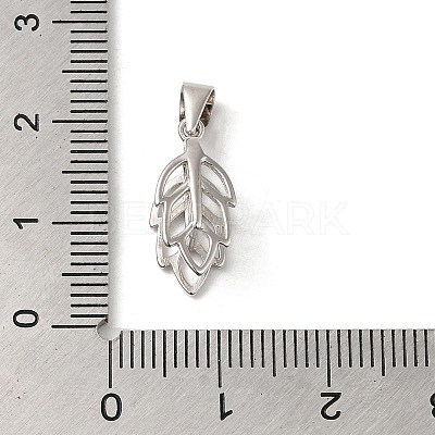 Rhodium Plated Rack Plating 925 Sterling Silver Ice Pick Pinch Bails STER-NH0001-19P-1