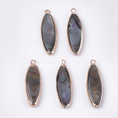 Electroplate Freshwater Shell Pendants SHEL-S274-88-1