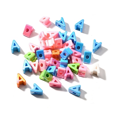 UV Plating Opaque Acrylic European Beads SACR-Z007-01A-1