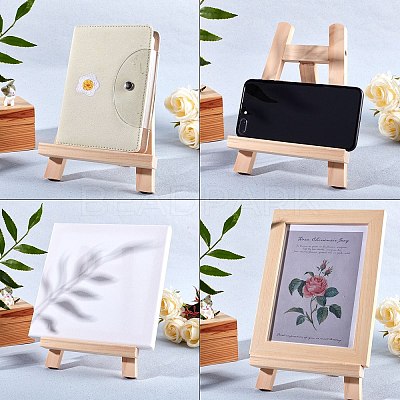 Folding Pine Wood Tabletop Easel AJEW-NB0001-62-1