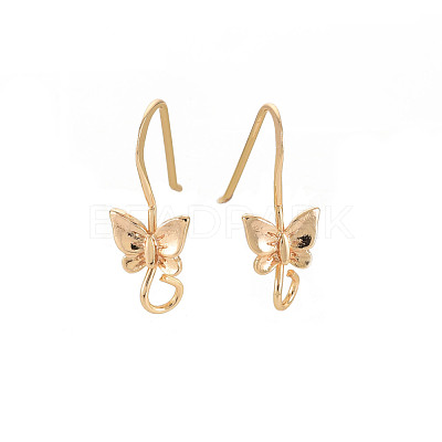 Brass Earring Hooks KK-S356-658G-NF-1
