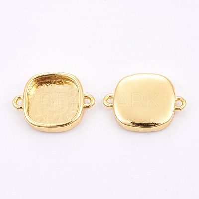 Brass Cabochon Connector Settings KK-F748-01G-1