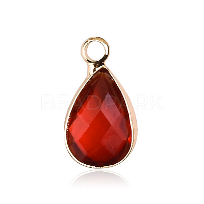 Faceted Glass Pendants FIND-WH0097-40A-G-1