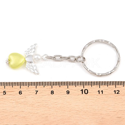 100Pcs Alloy Acrylic Keychains KEYC-JKC01277-1
