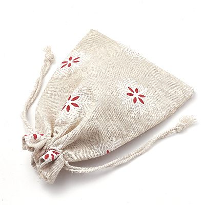 Polycotton(Polyester Cotton) Packing Pouches Drawstring Bags LS-ABAG-S003-02A-1