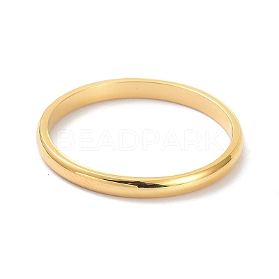 2mm Polished Plain Dome Finger Ring for Girl Women RJEW-C012-05F-G-1