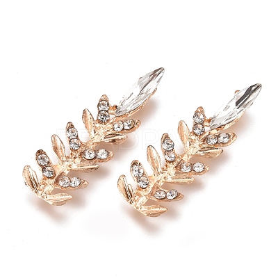 Alloy Glass Rhinestone Cabochons PALLOY-P183-02KCG-1