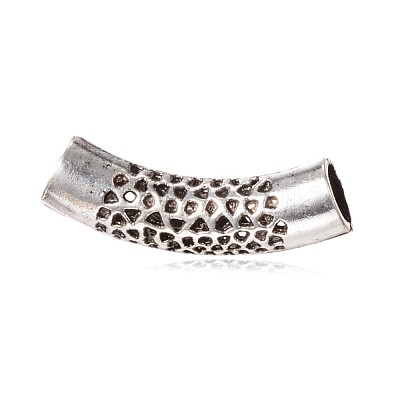 Tibetan Style Alloy Hollow Tube Beads PALLOY-K210-03-AS-1