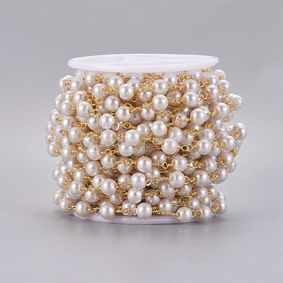 Handmade Acrylic Imitaion Pearl Beaded Chains CHC-K007-H02-1