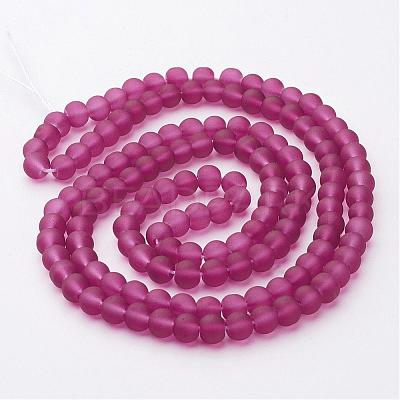 Baking Paint Transparent Glass Bead Strands X-GLAA-S031-6mm-39-1