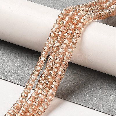 Cubic Zirconia Bead Strands ZIRC-G001-01C-1