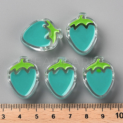 Transparent Enamel Acrylic Beads X1-TACR-S155-003G-1