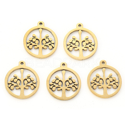 PVD Vacuum Plating 304 Stainless Steel Pendants LS-STAS-N092-05G-1