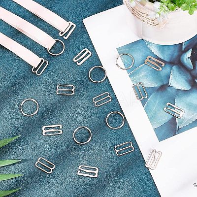 180Pcs 3 Styles Zinc Alloy Slider Buckles IFIN-NB0001-36-1